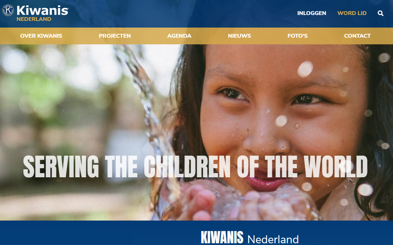 Nieuwe website voor Kiwanis Nederland